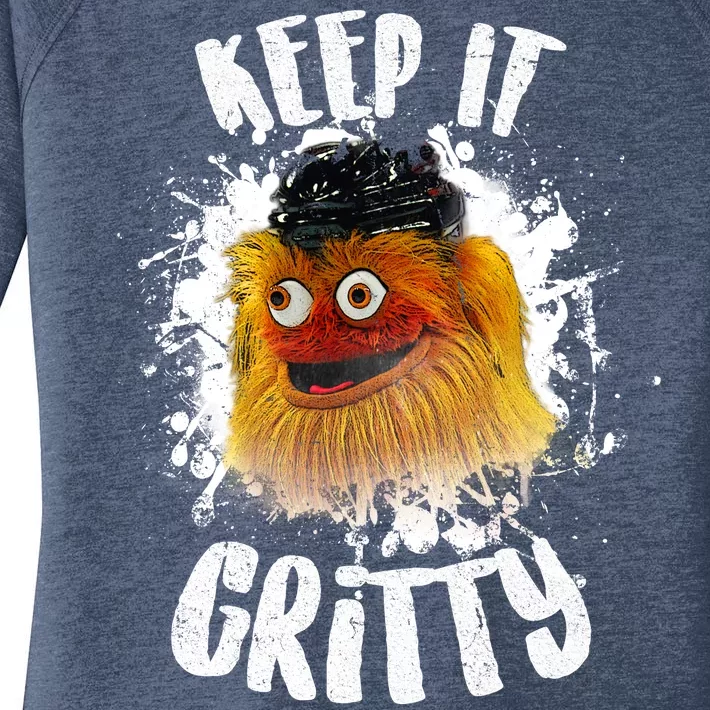 Philly Keep it Gritty Hockey Mascot Women's Perfect Tri Tunic Long Sleeve Shirt