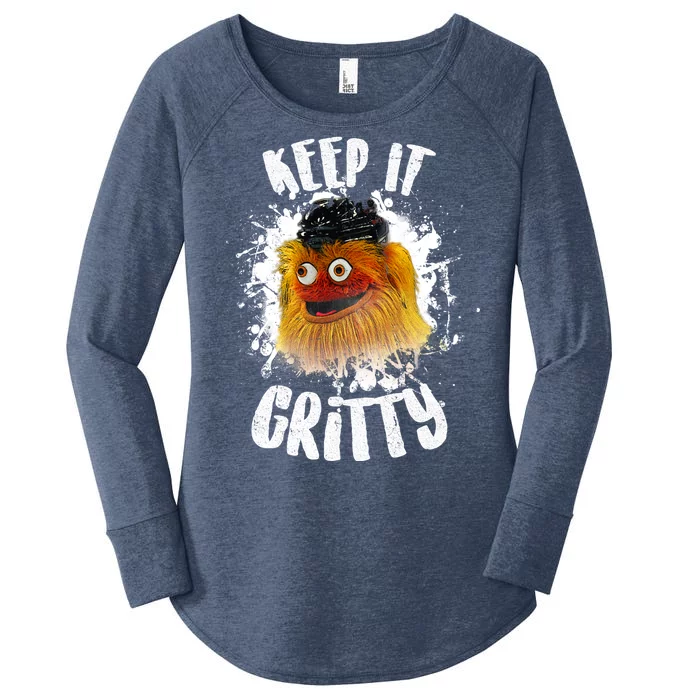 Philly Keep it Gritty Hockey Mascot Women's Perfect Tri Tunic Long Sleeve Shirt