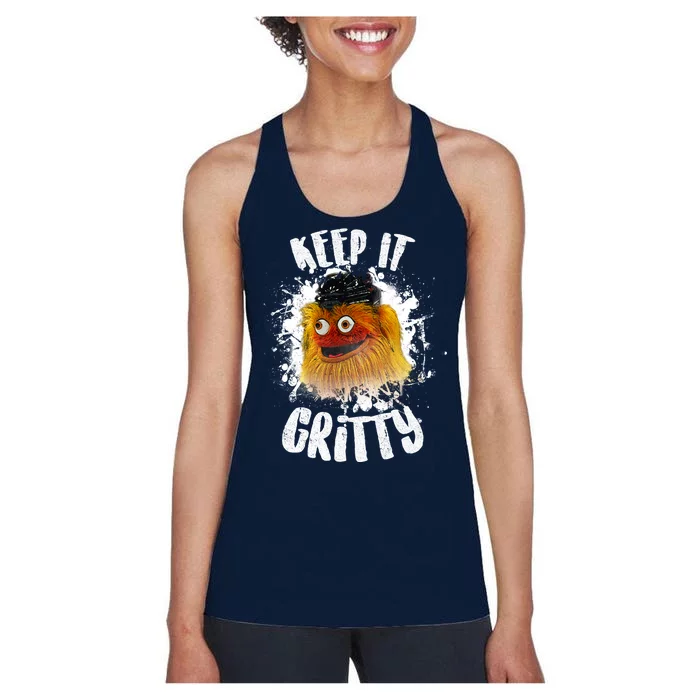 Philly Keep it Gritty Hockey Mascot Women's Racerback Tank