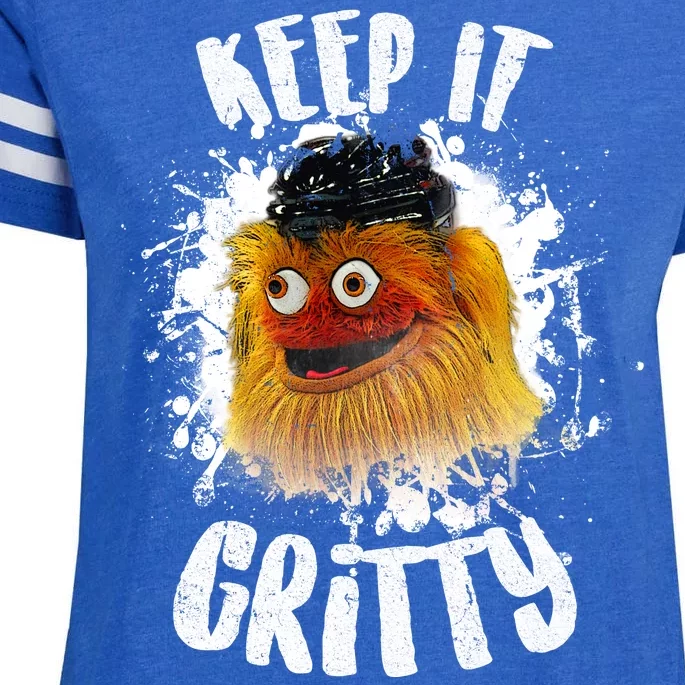 Philly Keep it Gritty Hockey Mascot Enza Ladies Jersey Football T-Shirt