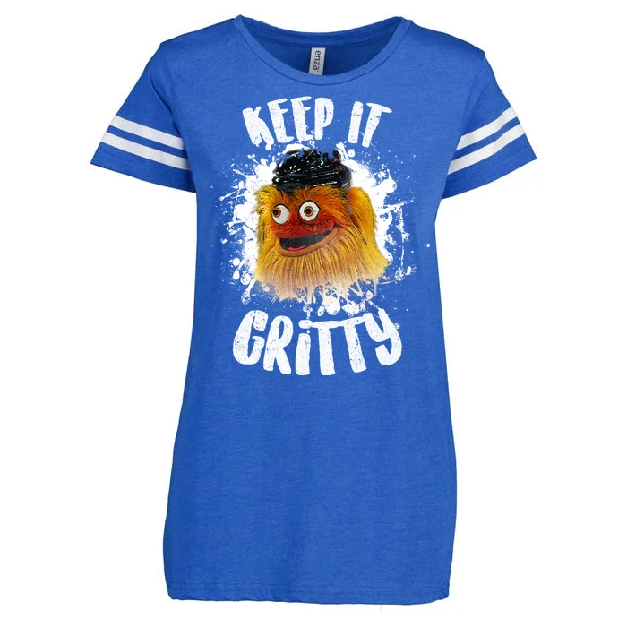 Philly Keep it Gritty Hockey Mascot Enza Ladies Jersey Football T-Shirt