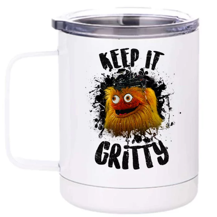 Philly Keep it Gritty Hockey Mascot Front & Back 12oz Stainless Steel Tumbler Cup