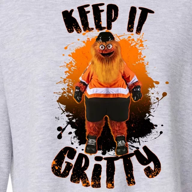 Philly Keep it Gritty Mascot Cropped Pullover Crew