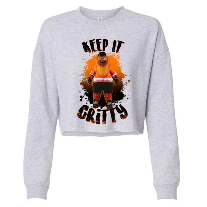 Philly Keep it Gritty Mascot Cropped Pullover Crew