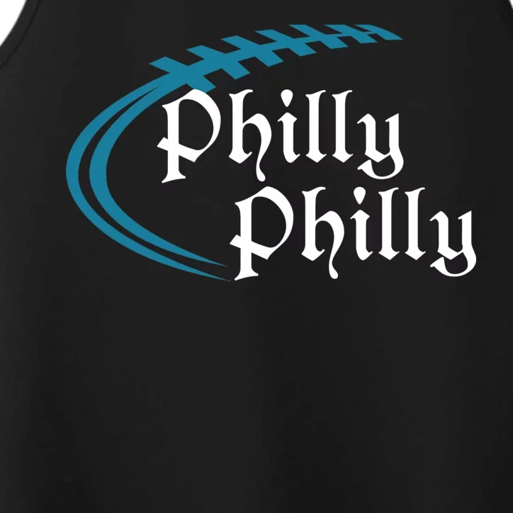 Philly Philly Football Logo Performance Tank