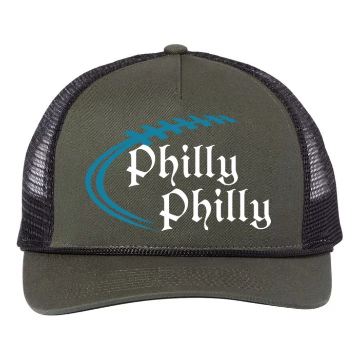 Philly Philly Football Logo Retro Rope Trucker Hat Cap