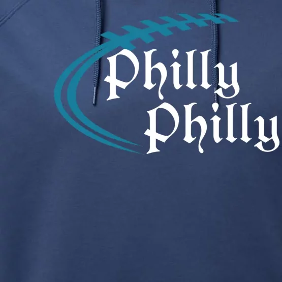 Philly Philly Football Logo Performance Fleece Hoodie