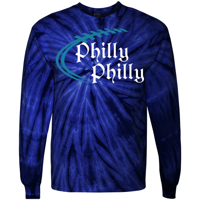 Philly Philly Football Logo Tie-Dye Long Sleeve Shirt