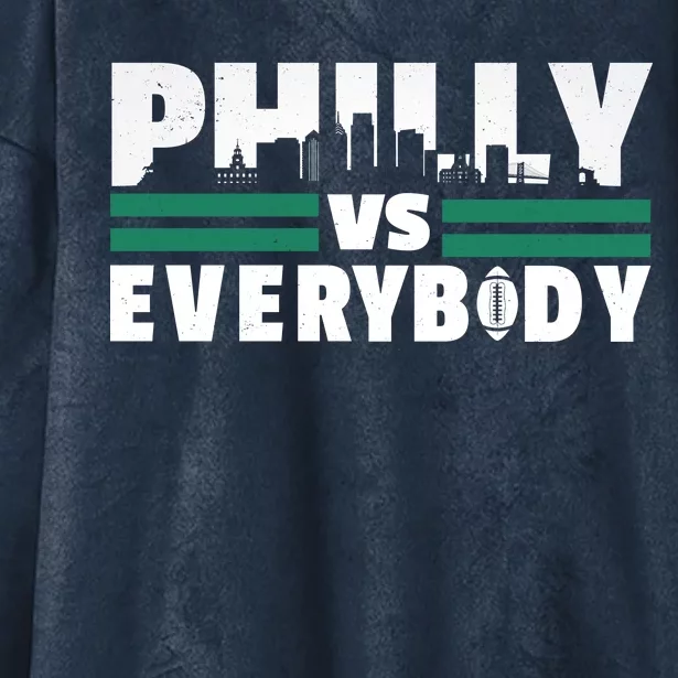 Philly Vs Everybody City Logo Hooded Wearable Blanket