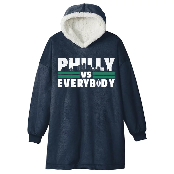 Philly Vs Everybody City Logo Hooded Wearable Blanket