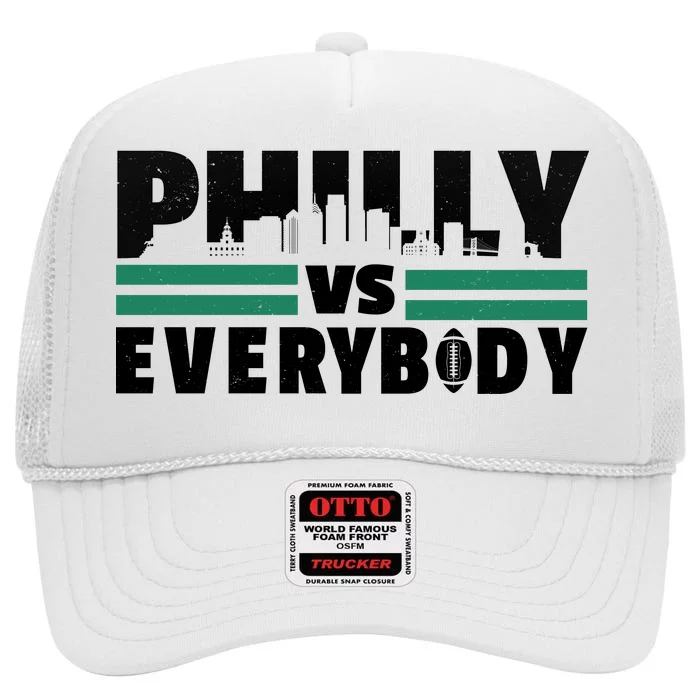 Philly Vs Everybody City Logo High Crown Mesh Trucker Hat