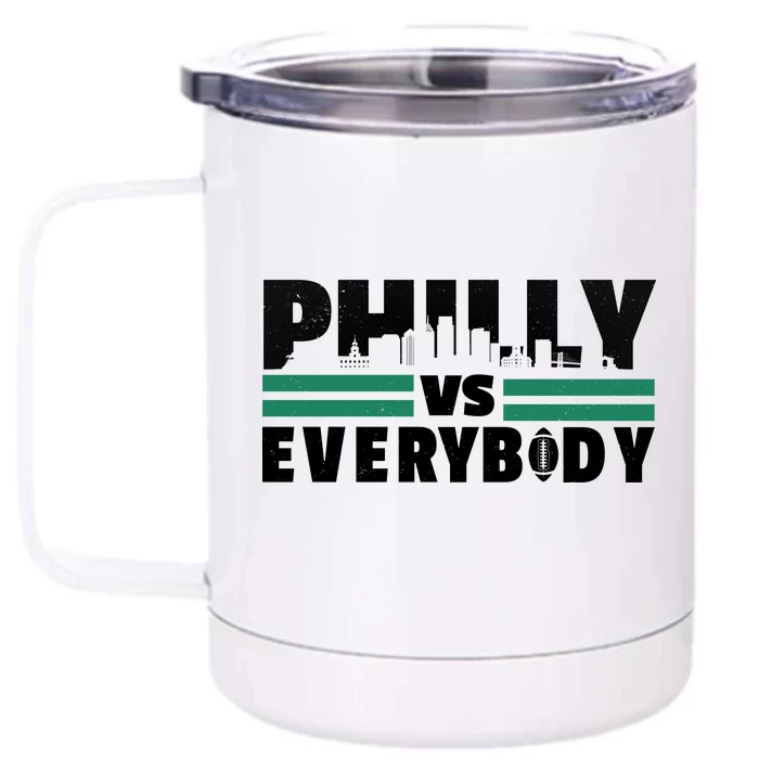 Philly Vs Everybody City Logo Front & Back 12oz Stainless Steel Tumbler Cup