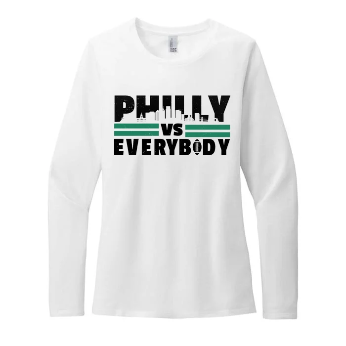 Philly Vs Everybody City Logo Womens CVC Long Sleeve Shirt