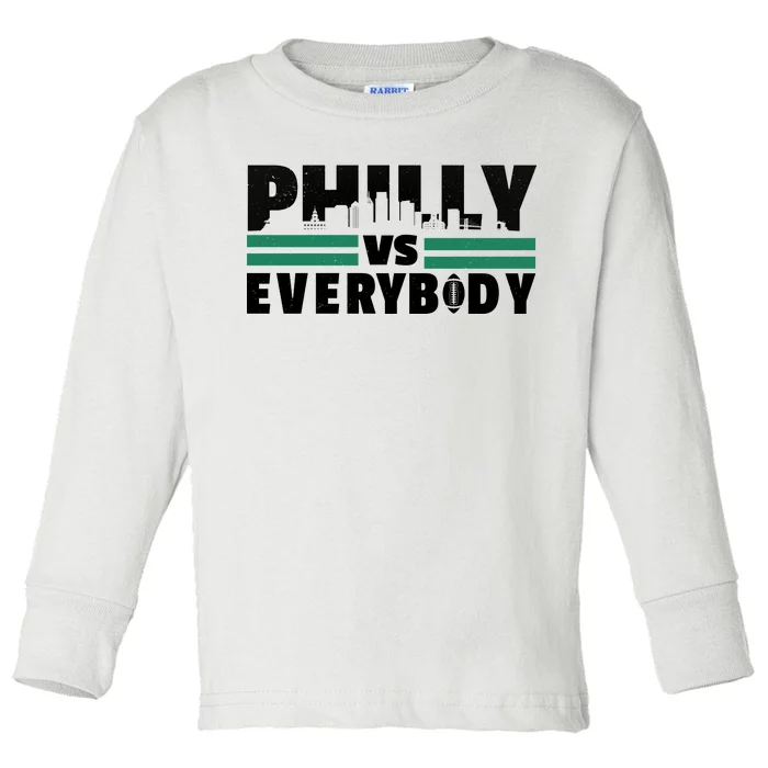 Philly Vs Everybody City Logo Toddler Long Sleeve Shirt