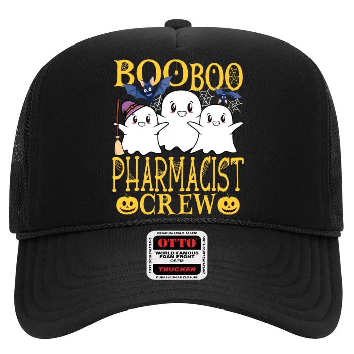 Pharmacist Halloween Job Design Halloween Crew Pharmacist High Crown Mesh Trucker Hat