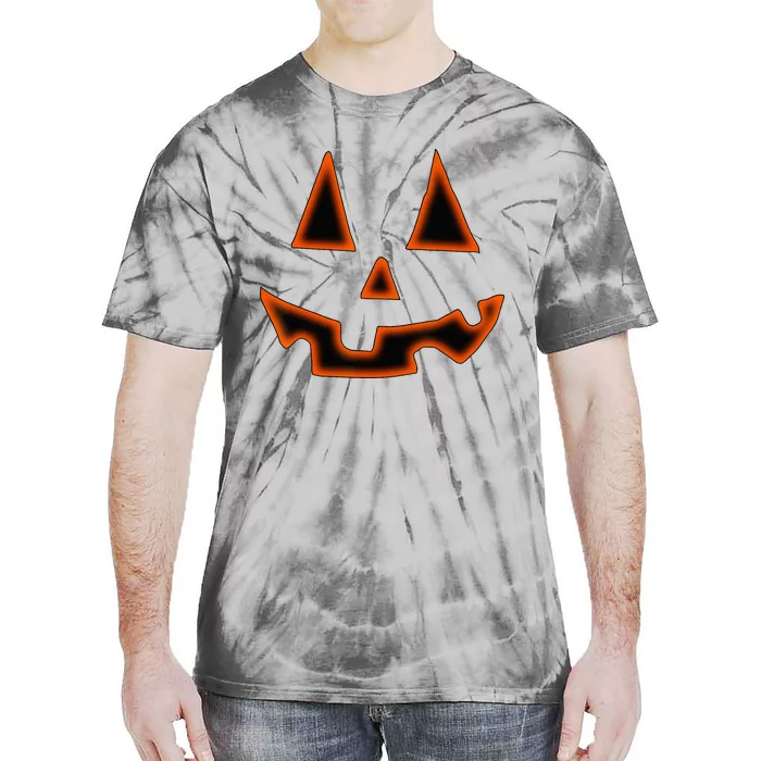 Pumpkin Halloween Jack O Lantern Face Tie-Dye T-Shirt