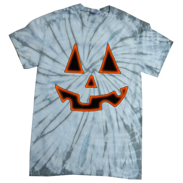 Pumpkin Halloween Jack O Lantern Face Tie-Dye T-Shirt