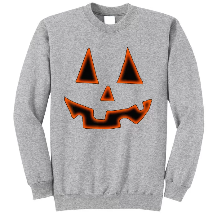 Pumpkin Halloween Jack O Lantern Face Tall Sweatshirt