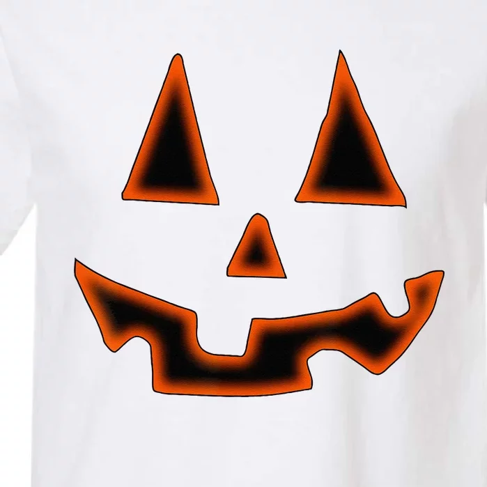 Pumpkin Halloween Jack O Lantern Face Garment-Dyed Heavyweight T-Shirt