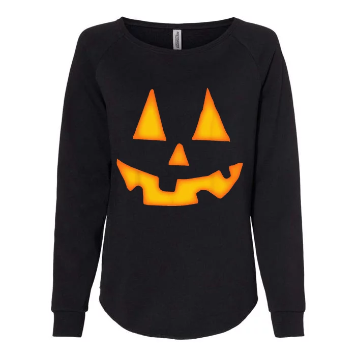 Pumpkin Halloween Jack O Lantern Fac Womens California Wash Sweatshirt