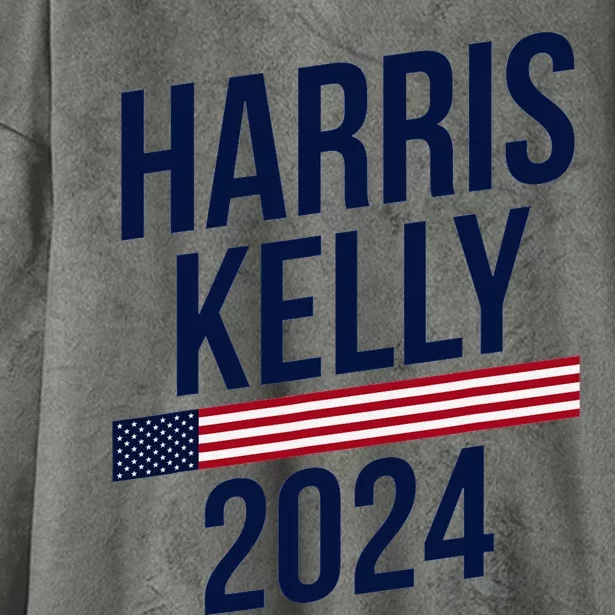 President Harris Kelly 2024 Kamala Harris Mark Kelly Vote Hooded Wearable Blanket