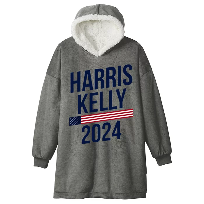 President Harris Kelly 2024 Kamala Harris Mark Kelly Vote Hooded Wearable Blanket