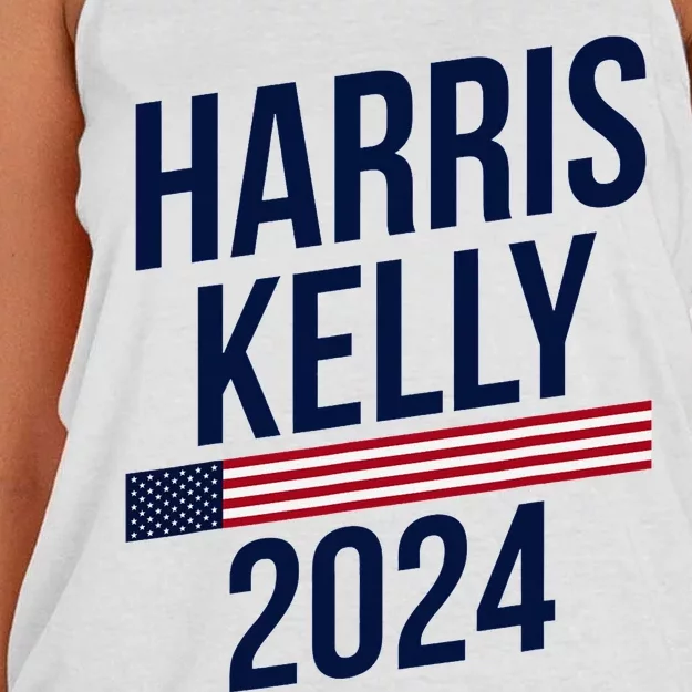 President Harris Kelly 2024 Kamala Harris Mark Kelly Vote Women's Knotted Racerback Tank