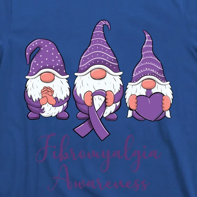 Peace Hope Love Gnomes Purple Ribbon Fibromyalgia Awareness Cool Gift T-Shirt