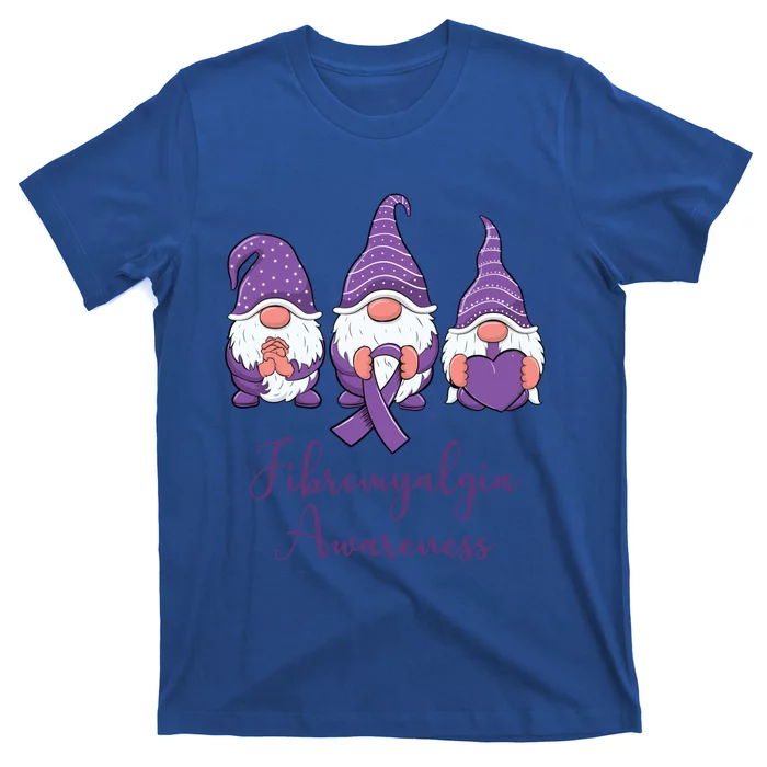 Peace Hope Love Gnomes Purple Ribbon Fibromyalgia Awareness Cool Gift T-Shirt