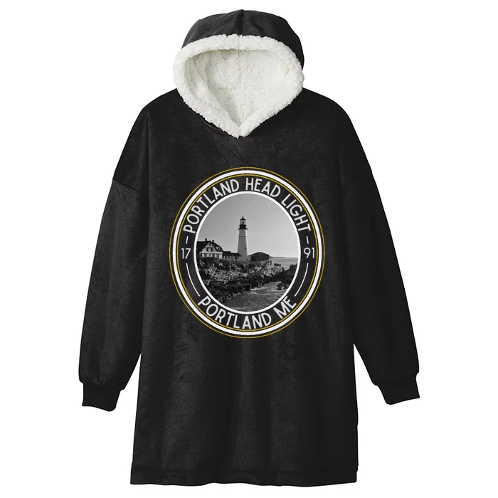 Portland Head Light Maine Hooded Wearable Blanket