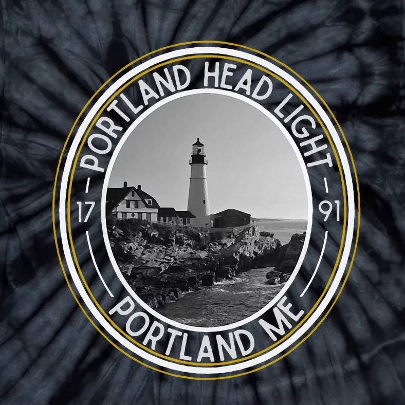 Portland Head Light Maine Tie-Dye T-Shirt