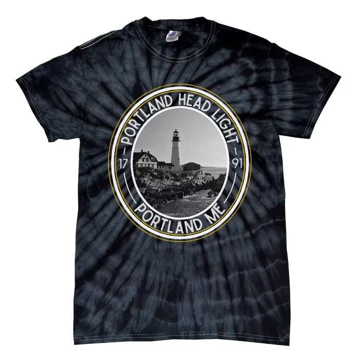 Portland Head Light Maine Tie-Dye T-Shirt