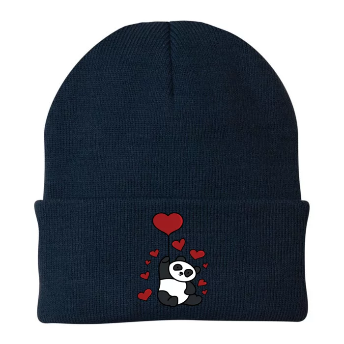 Panda Hearts Love Great Gift Panda Bear Lover Panda Hearts Panda Gift Knit Cap Winter Beanie