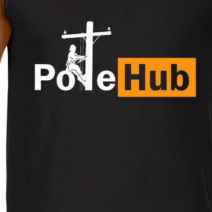 Pole Hub Lineman Line Worker Utility Pole Funny Lineman Fun Comfort Colors® Tank Top