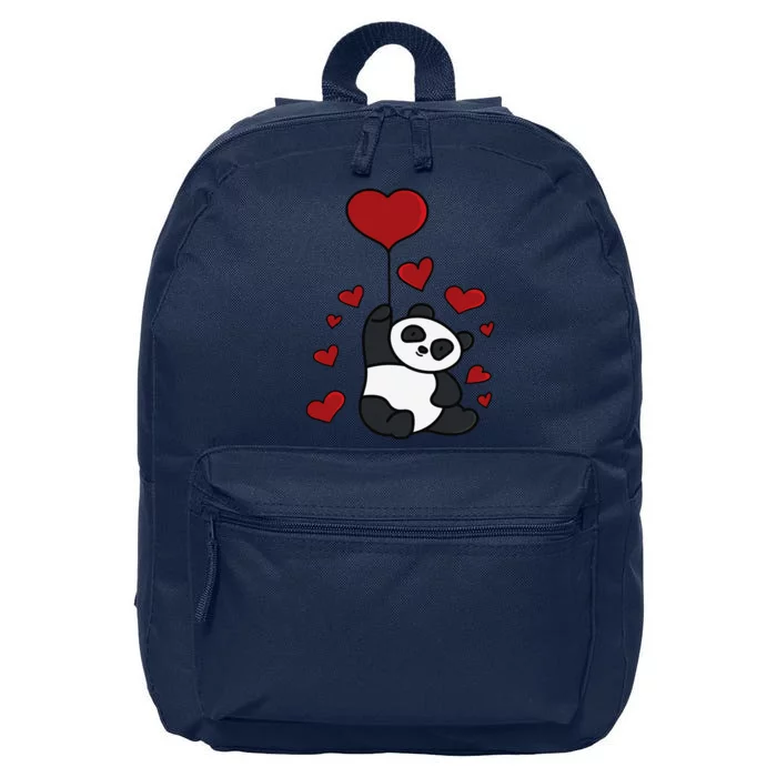 Panda Hearts Love Panda Bear Lover Baby Panda Hearts Panda 16 in Basic Backpack