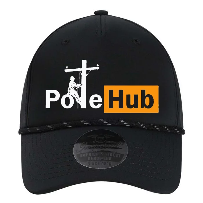 Pole Hub Lineman Line Worker Utility Pole Funny Lineman Fun Performance The Dyno Cap