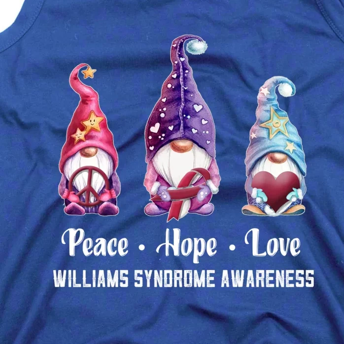 Peace Hope Love Gnomes Williams Syndrome Awareness Cute Gift Tank Top