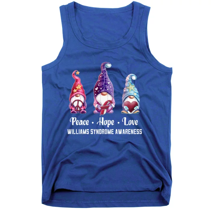 Peace Hope Love Gnomes Williams Syndrome Awareness Cute Gift Tank Top