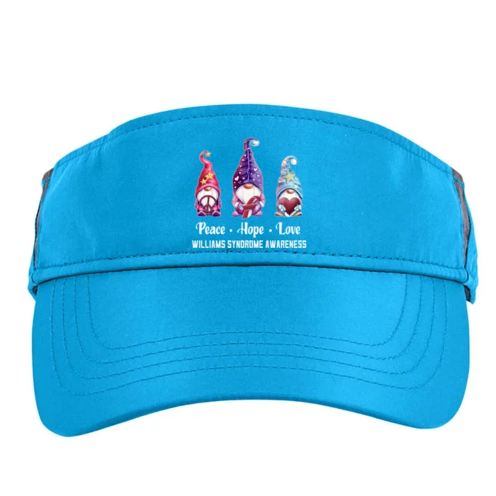 Peace Hope Love Gnomes Williams Syndrome Awareness Cute Gift Adult Drive Performance Visor