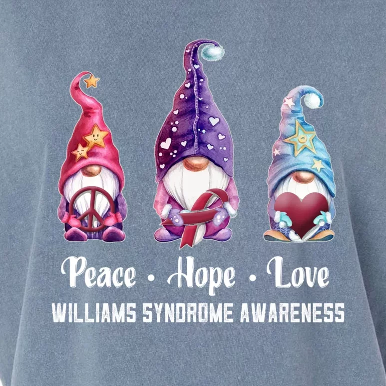 Peace Hope Love Gnomes Williams Syndrome Awareness Cute Gift Garment-Dyed Women's Muscle Tee