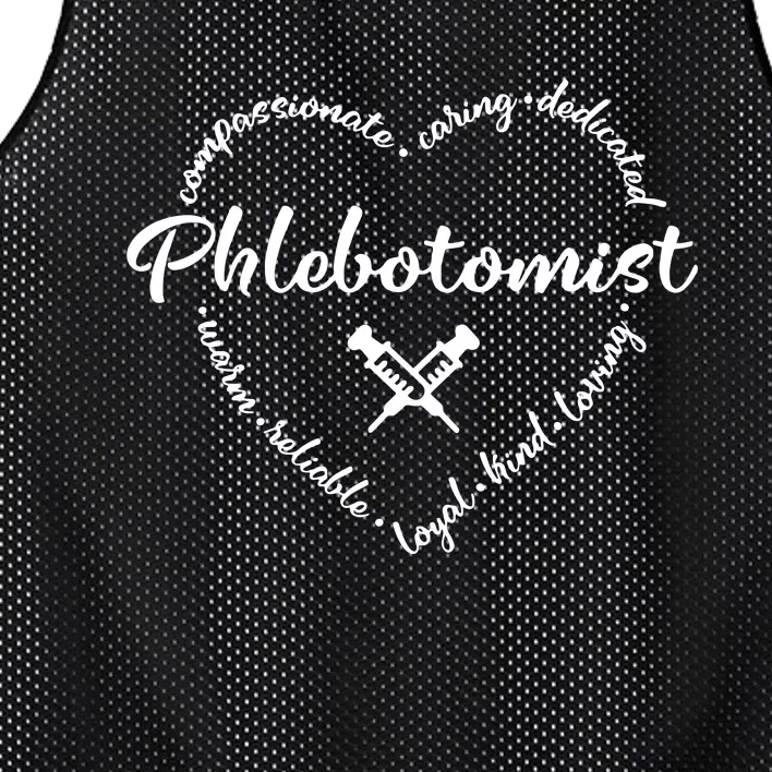 Phlebotomist Heart Loyal Kind Loving Mesh Reversible Basketball Jersey Tank