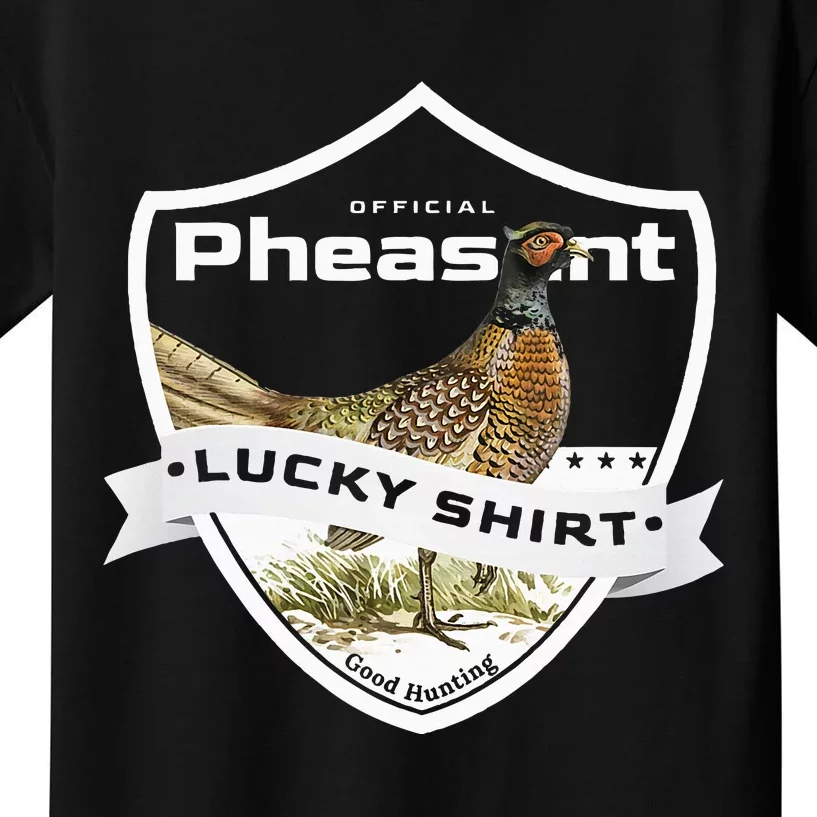 Pheasant Hunter Lucky Charm As Pheasant Hunting Vest Kids T-Shirt