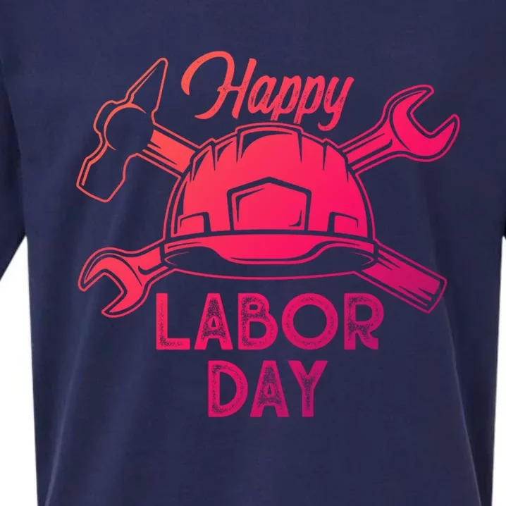 Proud Happy Labor Day Workers Union Strong Usa Flag Gift Sueded Cloud Jersey T-Shirt