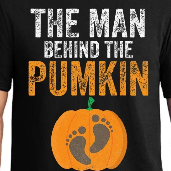 Pregnancy Halloween Man Behind The Pumpkin Costume Couples Pajama Set