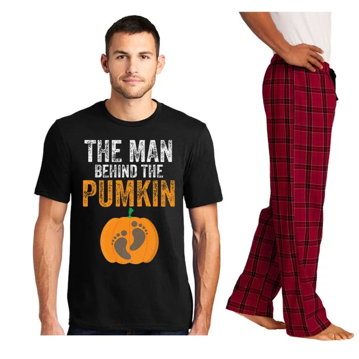 Pregnancy Halloween Man Behind The Pumpkin Costume Couples Pajama Set