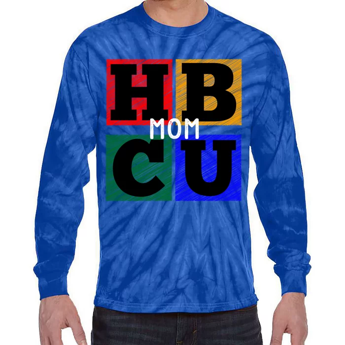 Proud Hbcu Mom Parent Gift Tie-Dye Long Sleeve Shirt