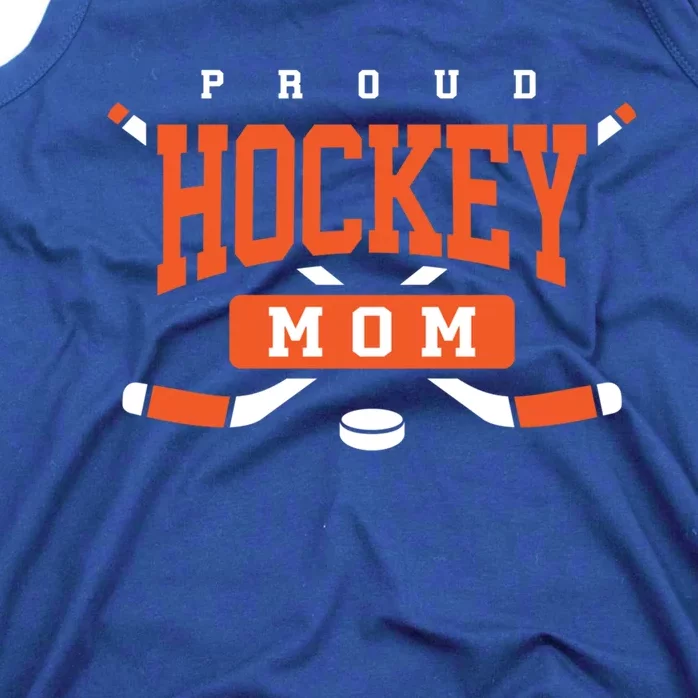 Proud Hockey Mom Cute Gift Cute Gift Orange Hockey Mom Funny Gift Tank Top