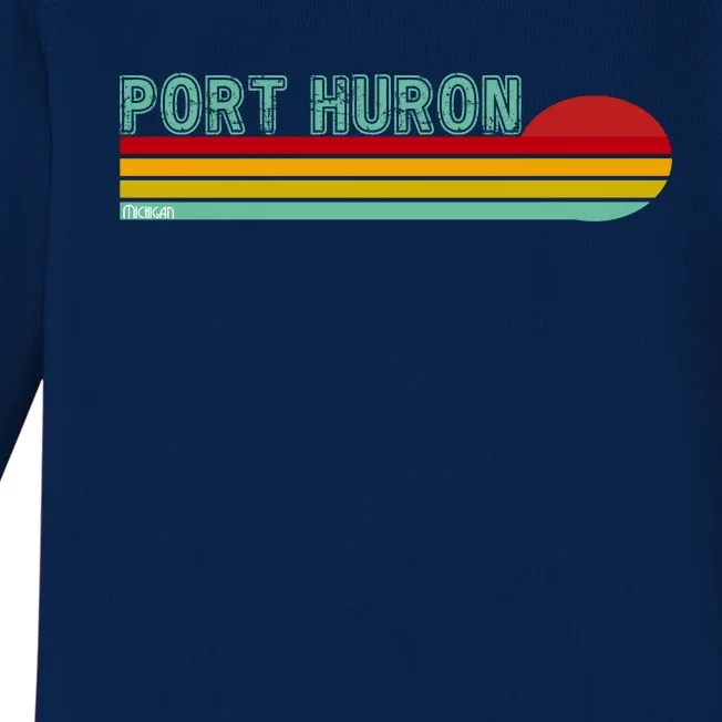 Port Huron Michigan Baby Long Sleeve Bodysuit