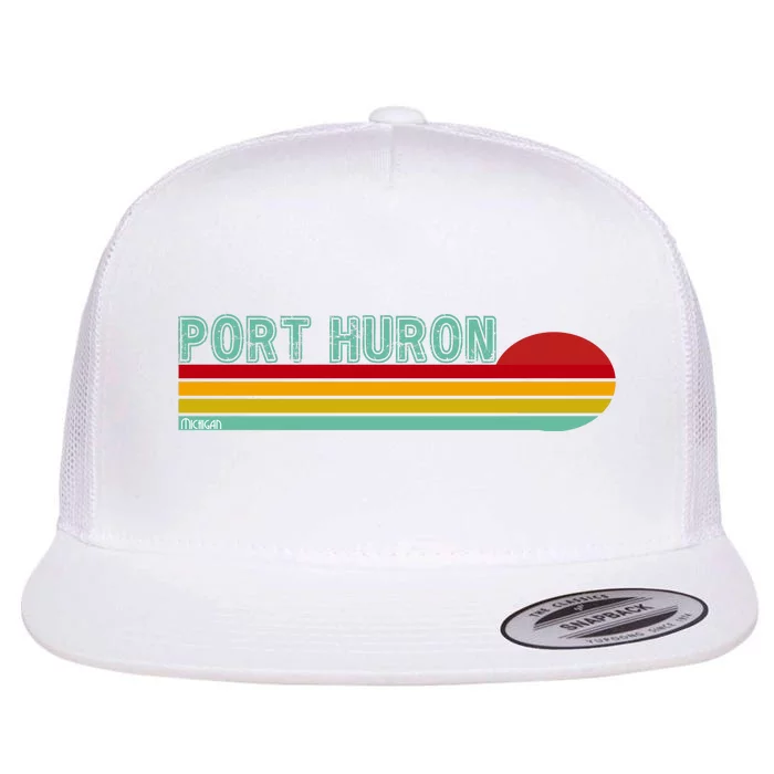 Port Huron Michigan Flat Bill Trucker Hat