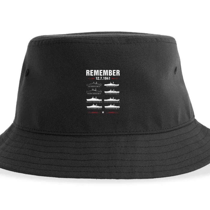 Pearl Harbor Memorial Day December 7th 1941 Wwii Sustainable Bucket Hat